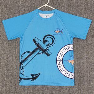 Southern Shores T-Shirt Mens S Blue Live the Shore Life Anchor Swordfish